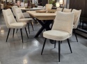 [od ręki] Krzesło do jadalni HESTER – mikrofibra, kolor beżowy / kremowy (Beige / Creme)