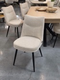 [od ręki] Krzesło do jadalni HESTER – mikrofibra, kolor beżowy / kremowy (Beige / Creme)
