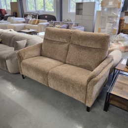[od ręki] Sofa 2,5-osobowa CORK (185 cm) – sprężyny kieszeniowe, tkanina chenille Valencia ciepły beż / koper