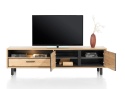 [od ręki] Zestaw mebli salonowych HAPPY@HOME OSTRAVA – Wysoka witryna 100 cm + Szafka RTV 200 cm z LED