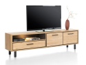 [od ręki] Zestaw mebli salonowych HAPPY@HOME OSTRAVA – Wysoka witryna 100 cm + Szafka RTV 200 cm z LED