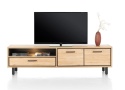 [od ręki] Zestaw mebli salonowych HAPPY@HOME OSTRAVA – Wysoka witryna 100 cm + Szafka RTV 200 cm z LED
