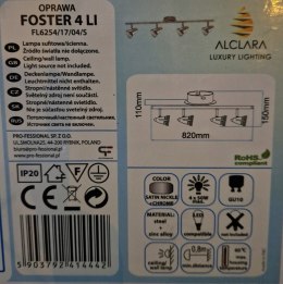 Reflektorki Foster Alclara 4 x GU10 Nikiel Chrom
