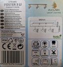 Reflektorki Foster Alclara 3xGU10 Nikiel Chrom