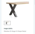 Rozkładany stół 160 + 50 x 100 cm Metalox prosta krawędź