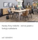 Stół rozkładany Habufa Pandey 210 + 60 x 105 cm