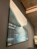 Obraz akrylowy ręcznie malowany w rozmiarze 140x110cm "KU JEZIORU"